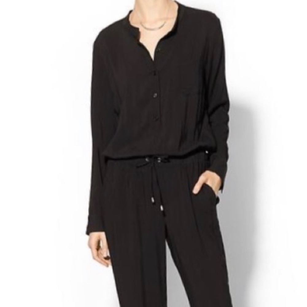 Splendid Black Long Sleeve Jumpsuit XS